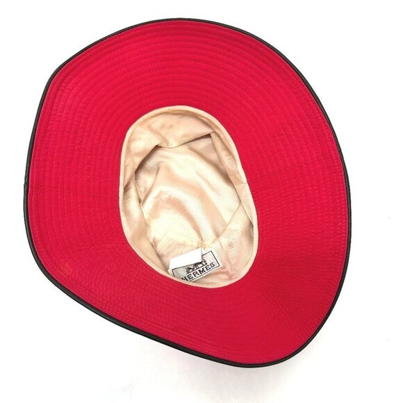 HERMES bucket hat Canvas Red - Picture 3 of 16